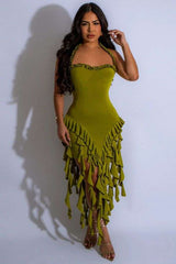 Halter Neck Asymmetrical Dress image 0