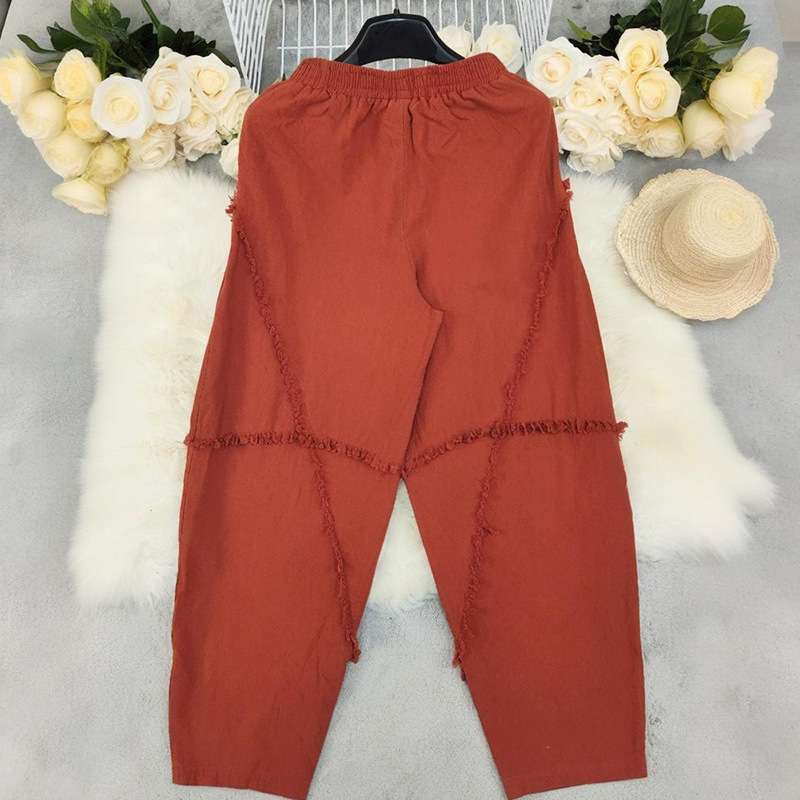 Bohemian Style Wide-Leg Trousers image 2