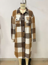 Chic Oversized Plaid Coat image 3
