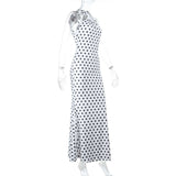 Polka Dot Halter Maxi Dress image 5