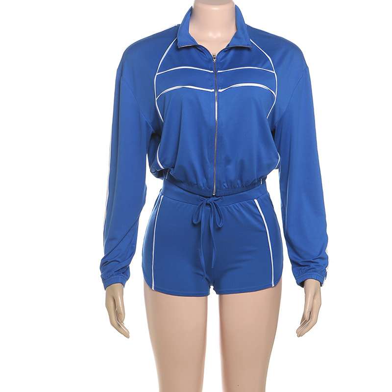 Athletic Tracksuit Set with White Piping image 1