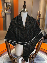 Stripes Print Square Shawl Scarves image 1