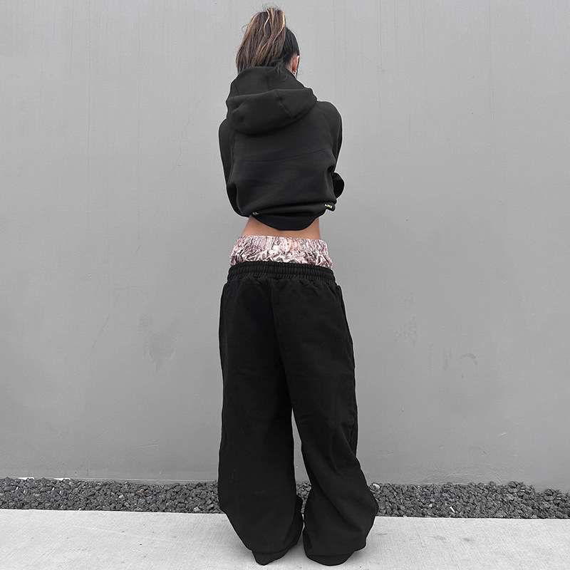 Baggy Sweatpant Casual High Double Waist Printed Boxer Sweatpants image 3