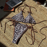 Leopard Print Tie-Side Bikini image 1