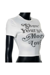 Love Yourself Crop Tee image 4