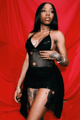 Midnight Seduction Mesh Halter Dress image 0