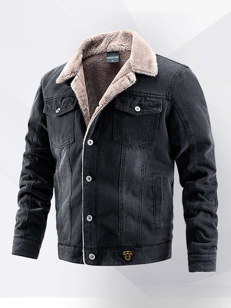 Winter Fleece Fashion Shawl Collar Jacket Casual Coat image 3