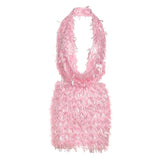 Elegant Feather-Trim Two-Piece Outfit image 5