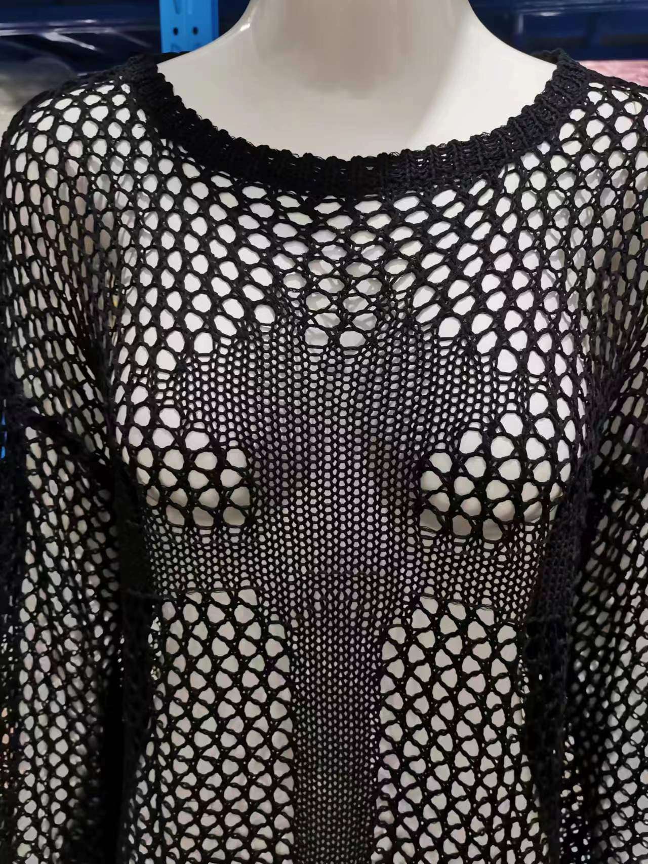 Hollow Out Crochet Knit Crop Tops Sweater image 6