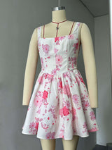 Floral Pink and White Summer Dress image 3