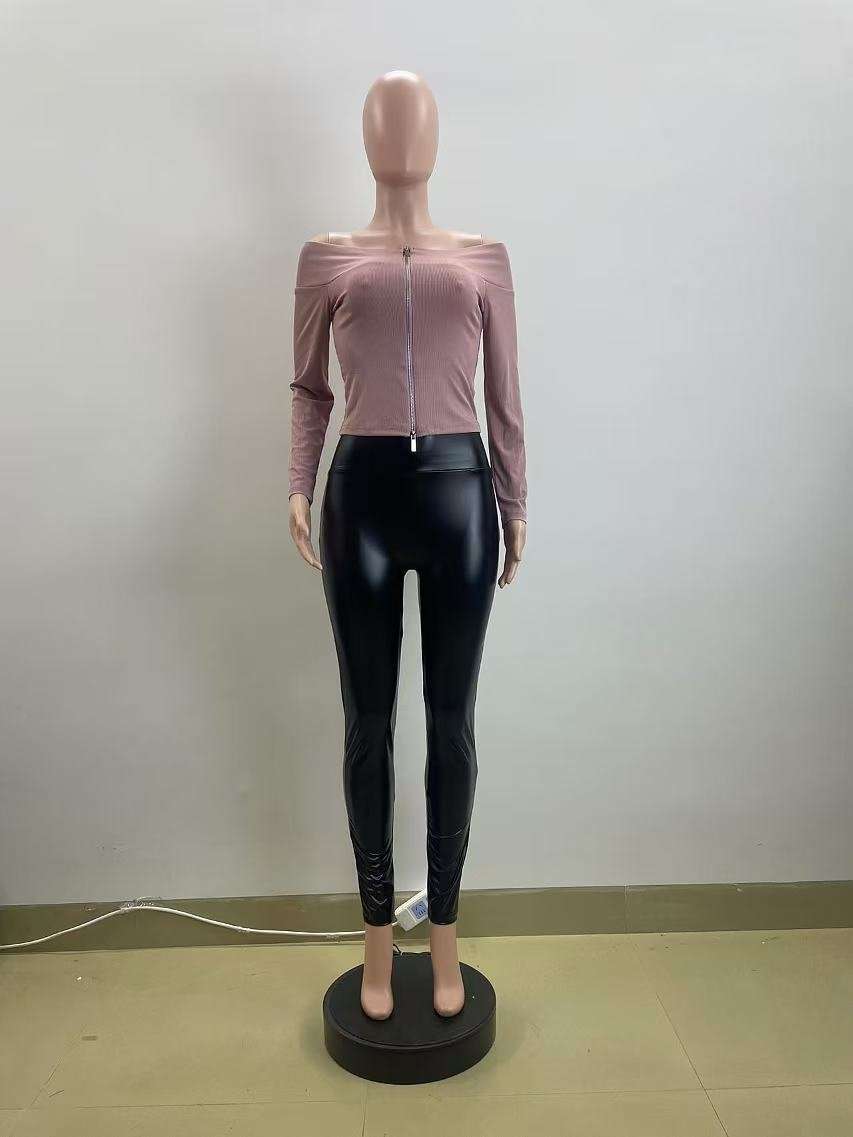 Crewneck Color Block Patchwork Casual Top image 2