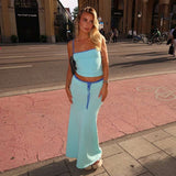 Two-Piece Crop Top and Maxi Skirt Set image 3