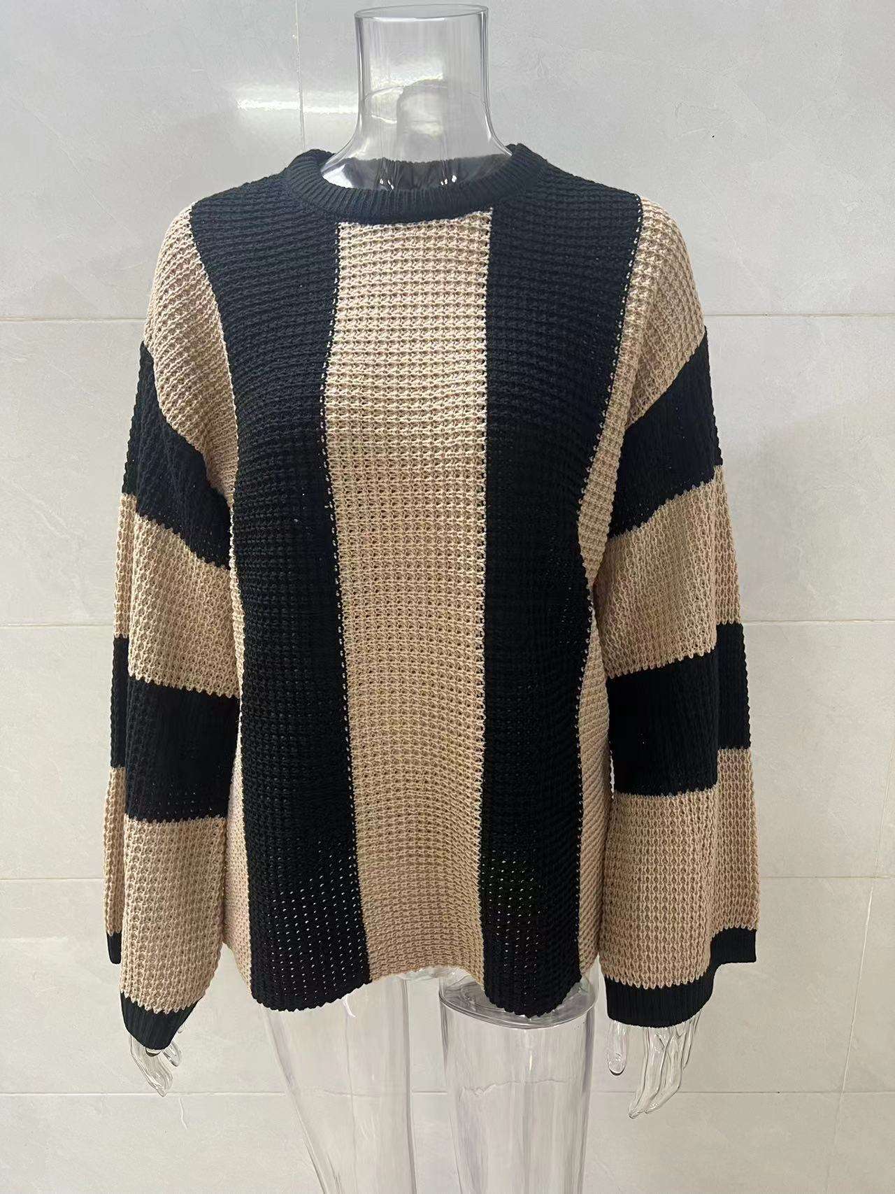 Drop Shoulder Long Sleeve Sweater Pullovers image 4