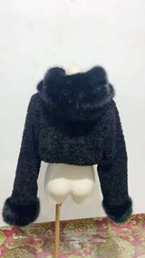Luxurious Faux Fur Hooded Jacket image 2