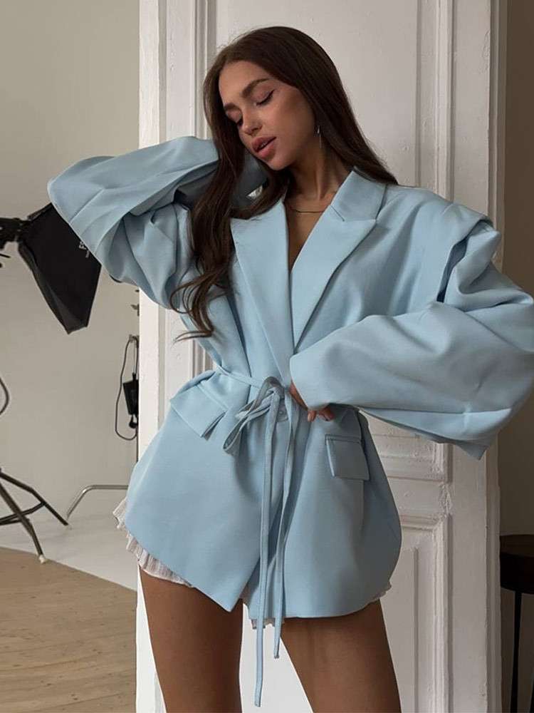 Belted Jacket with Pockets image 0