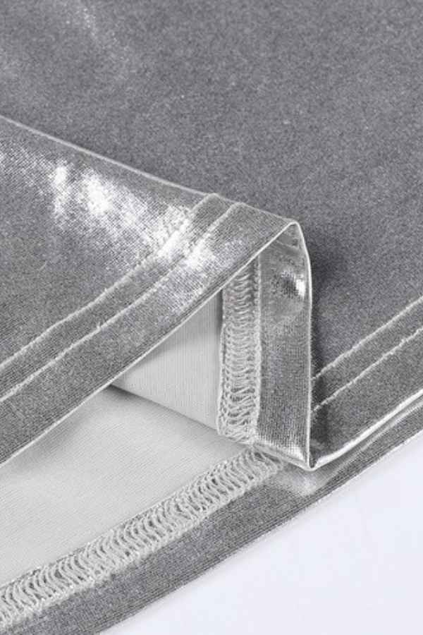 Sexy Halter Neck Metallic Sleeveless Fashion Crop Top image 6