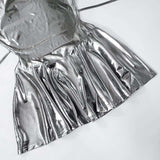 Metallic Halter Mini Dress image 6