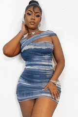 Celestial Chic One-Shoulder Mini Dress image 0