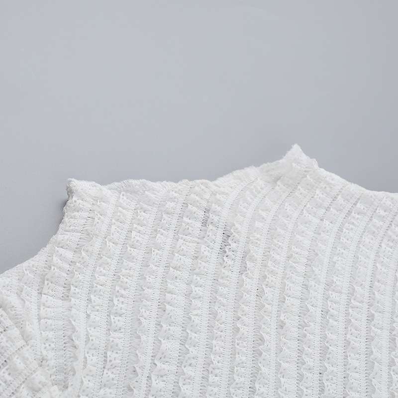 Textured Frill Mock Neck Top image 7