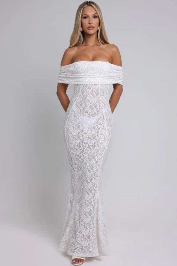 Off-Shoulder Mermaid Gown image 1