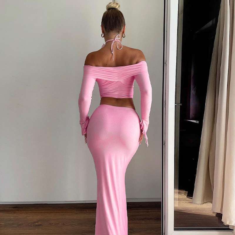 Off-Shoulder Top With Pencil Maxi Length Skirt image 2