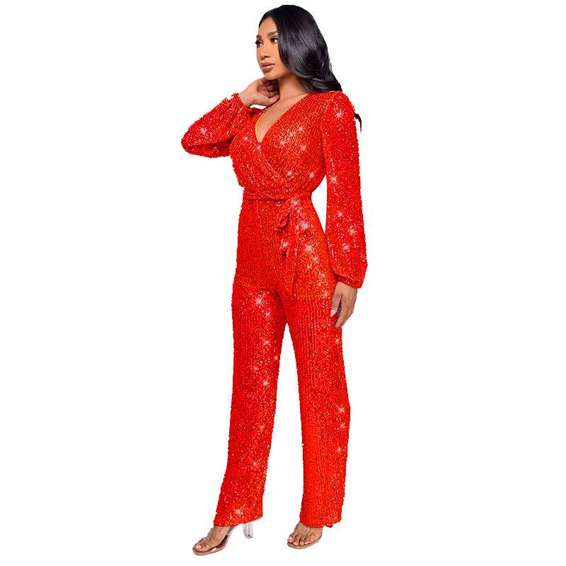 Sequin Dressy Casual JumpsuitS image 4