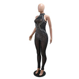 Illusion Sheer Rhinestone Jumpsuit image 2