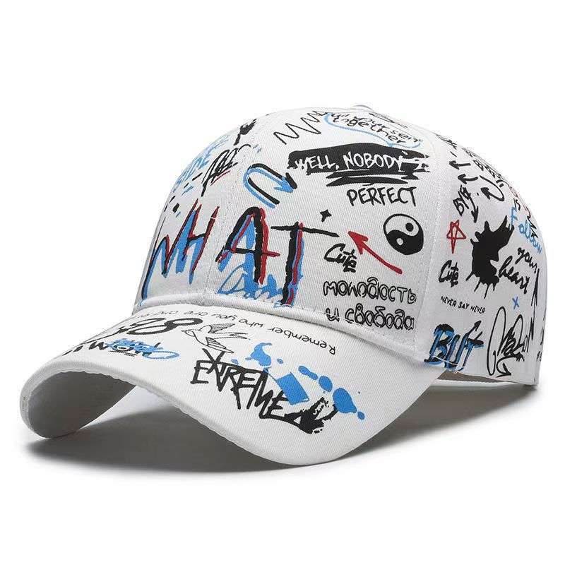Baseball Cap with Artistic Graffiti Print image 0