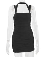 Ruched Halter Bodycon Mini Dress image 4