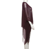Deep V Plum Sheer Top image 5