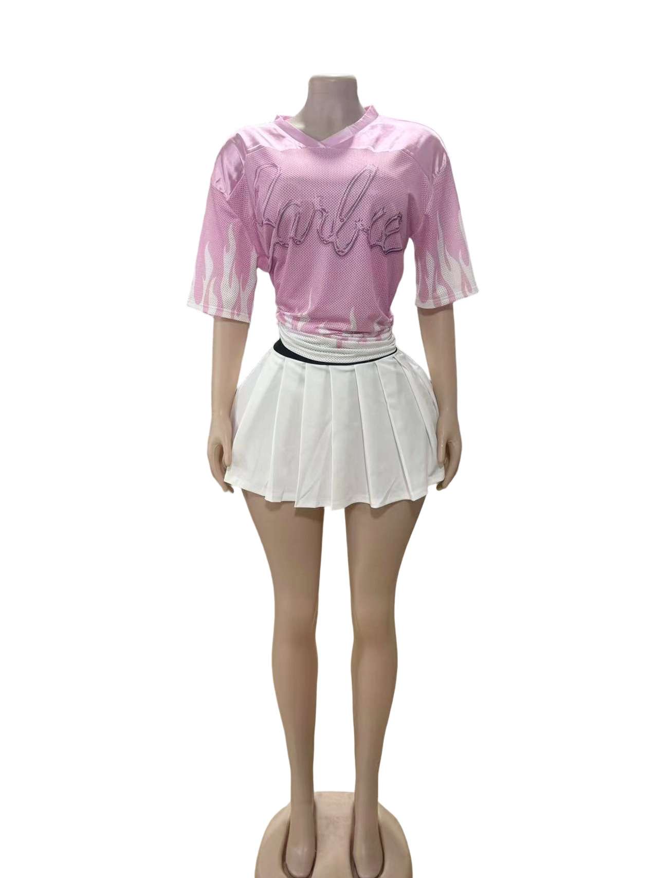 Graphic T-Shirt with Flame Design image 4