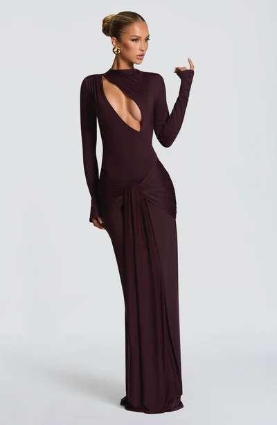 Cut-Out Maxi Dress with Long Sleeves image 4
