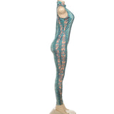 Snake Print Sleeveless Jumpsuit image 2
