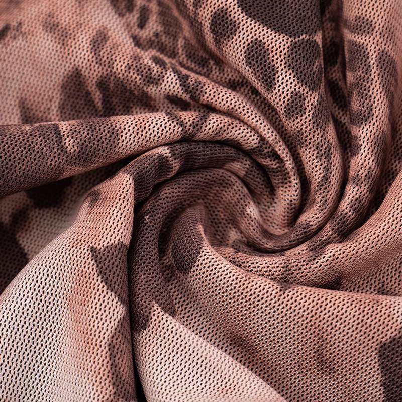 Tie-Dye Ruffle Lace-Up Long Sleeve Dress image 5