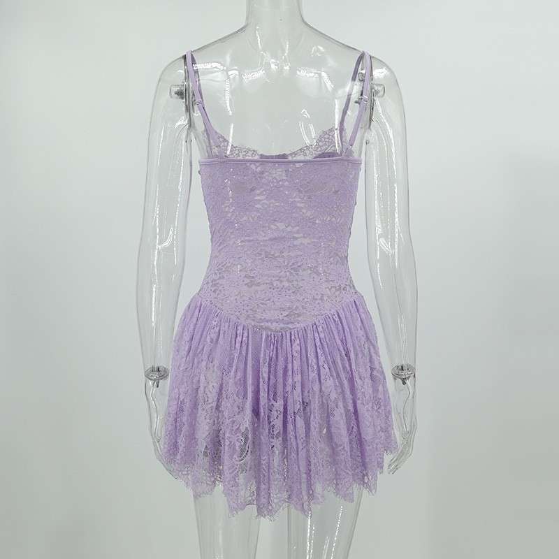 Corset Dress with Sheer Skirt image 6