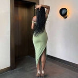 Off-Shoulder Maxi Dress with Side Slit image 3