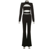 Cutout Long Sleeve Top and Pants Sets image 6