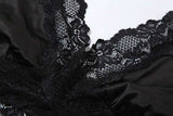 Noir Elegance Lace Bralette and Satin Maxi Set image 2