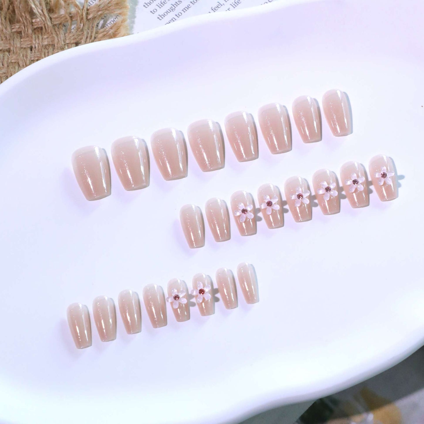 Floral Nail Art with 3D Flower image 2