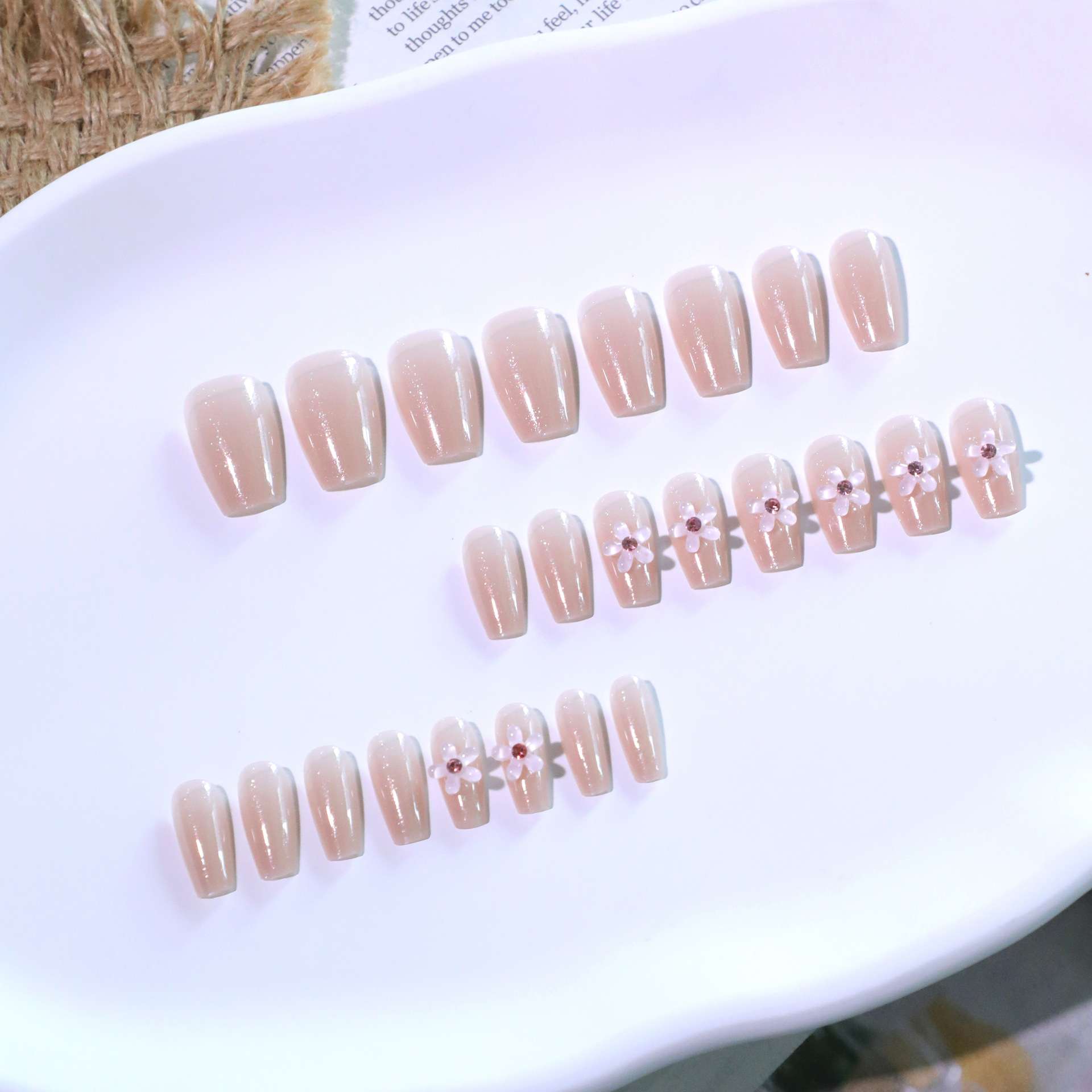 Floral Nail Art with 3D Flower image 2