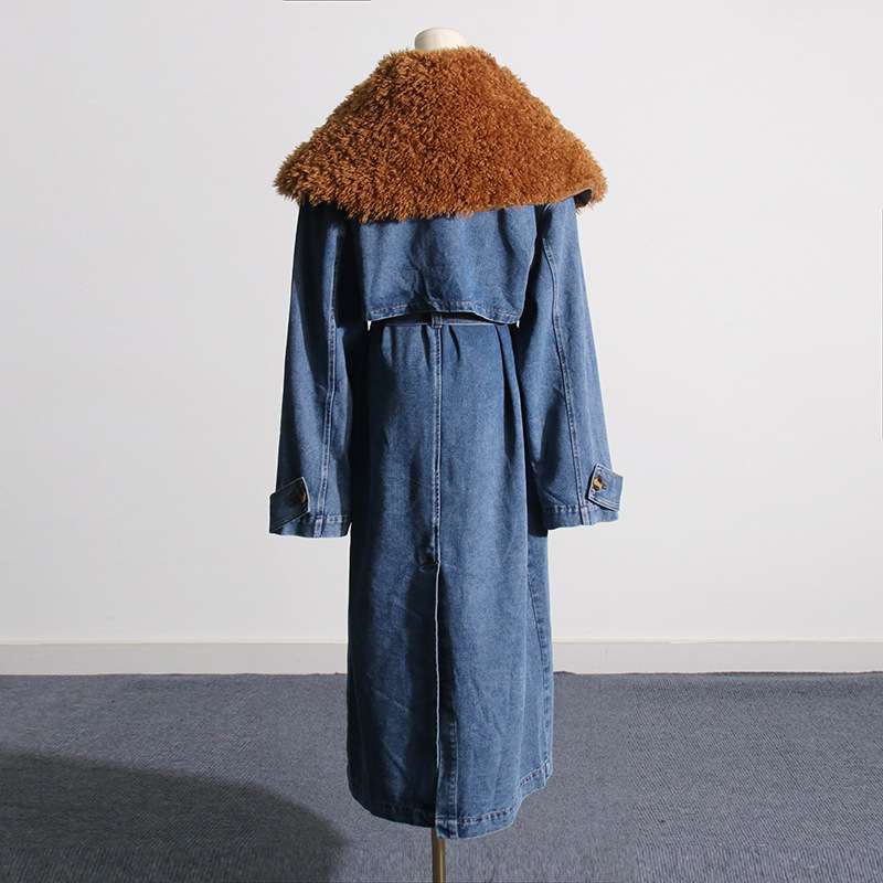 Fur Collar Trench Coat image 2
