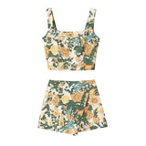 Floral Two-Piece Crop Top and Shorts Set image 2