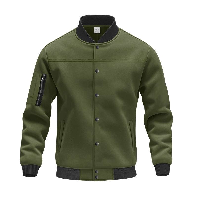 Stand Collar Zip Front Windbreaker Jacket image 3