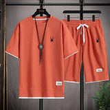 Men's Casual Spider Embroidered Summer Set image 3