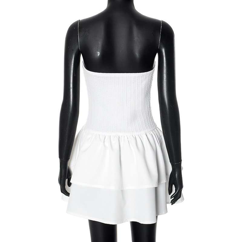 Strapless Ruffled Mini Dress image 6