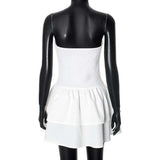 Strapless Ruffled Mini Dress image 6