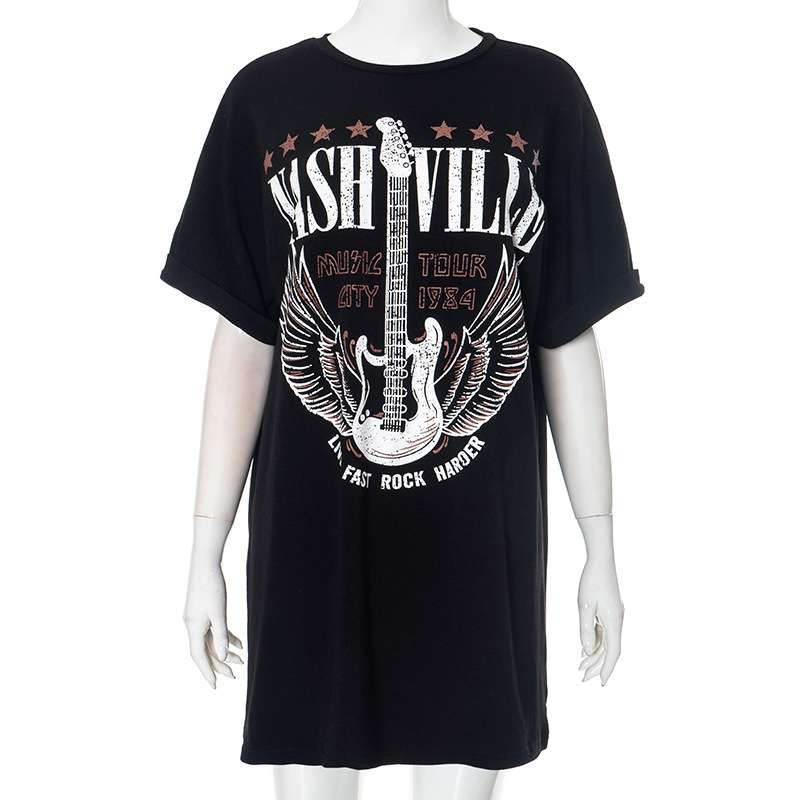 Vintage Nashville Rock Tour Graphic T-Shirt Dress image 5