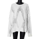Fringe Flair Oversized Sweater image 1