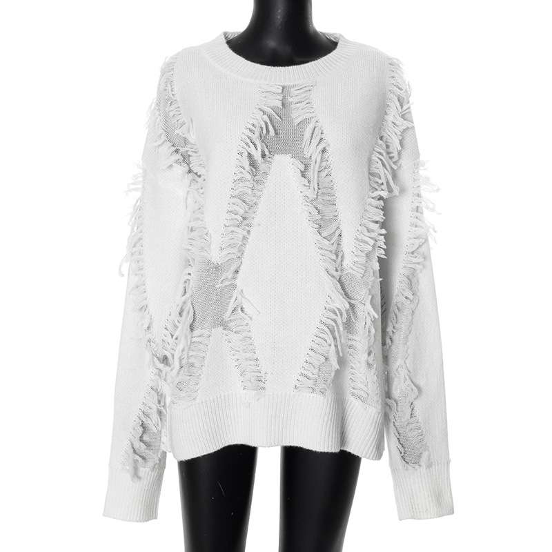 Fringe Flair Oversized Sweater image 1
