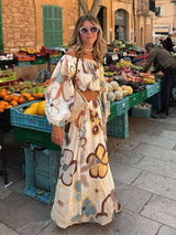 Floral Off-Shoulder Two-Piece Set image 2